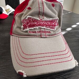Budweiser Red and Gray Vintage Hat